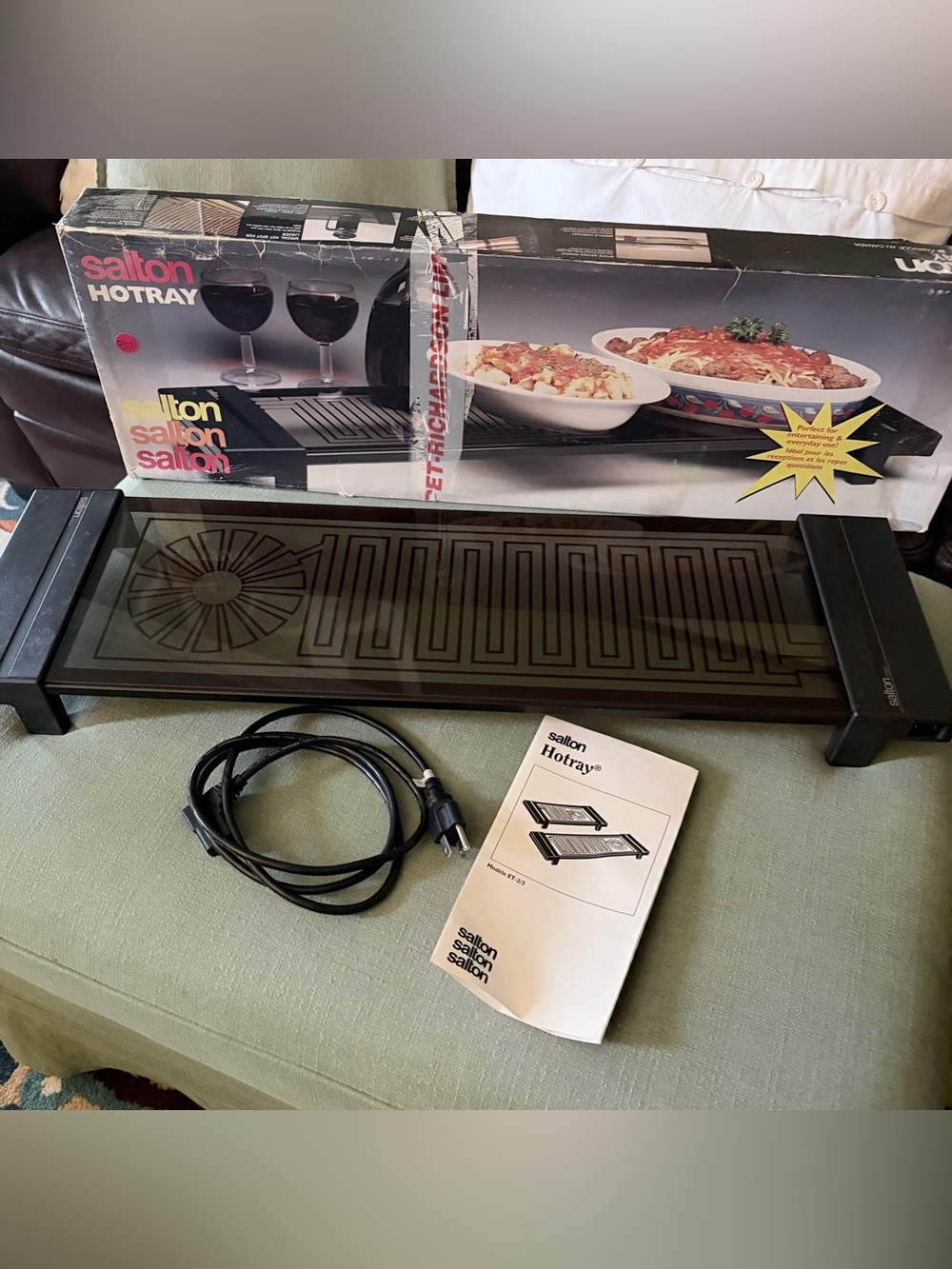 Retro Salton Hotray ET3 Model Circa 1975 Original Box/Manual *Working Contition*
